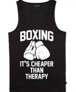Boxing It’s Cheaper Than Therapy Tanktop