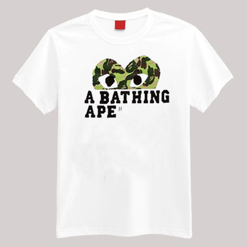 cdg x bape shirt