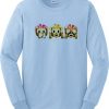 Flower Crown Monkey Emoji Sweatshirt