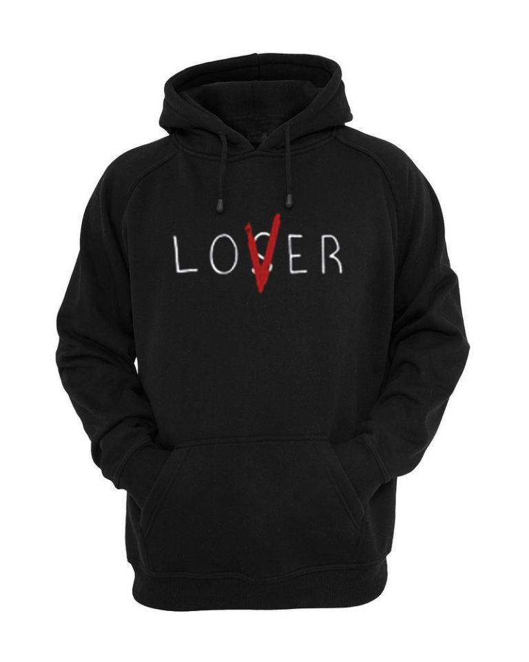 lover loser puff print hoodie sweatshirt