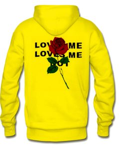 Love me hoodie back with rose
