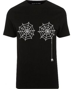Spider Webs Boobs Halloween Costume T-shirt