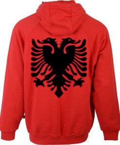 Albanian Flag Hoodie Back