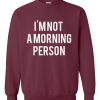 I am not a morning person Sweatshirt