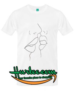 Outline Of People Kissing T-Shirt
