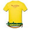 free and easy los angeles california t shirt back