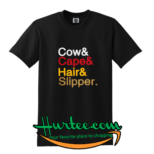 Cow Cape Hair Slipper T-Shirt – www.hurtee.com