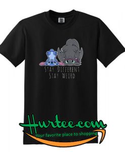 Official stay different stay weird stitch and night fury t-shirt