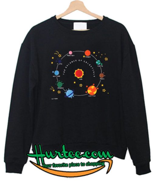 Planets Solar System And Satrs Sweatshirt