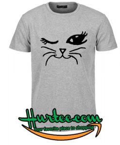 Winking Cat Fun Popular Cat Lover T Shirt