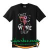Best Price Skeleton Crazy Wine Lady Halloween T shirt