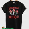 Christmas With My Herd Cows T Shirt