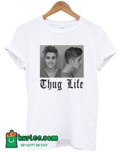 Justin Bieber Thug Life Mugshot T-Shirt