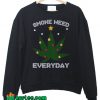Smoke Weed Everyday Cannabis Christmas Sweatshirt