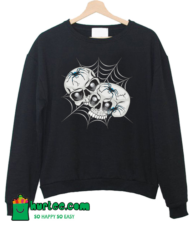 Spider Web Skulls Sweatshirt
