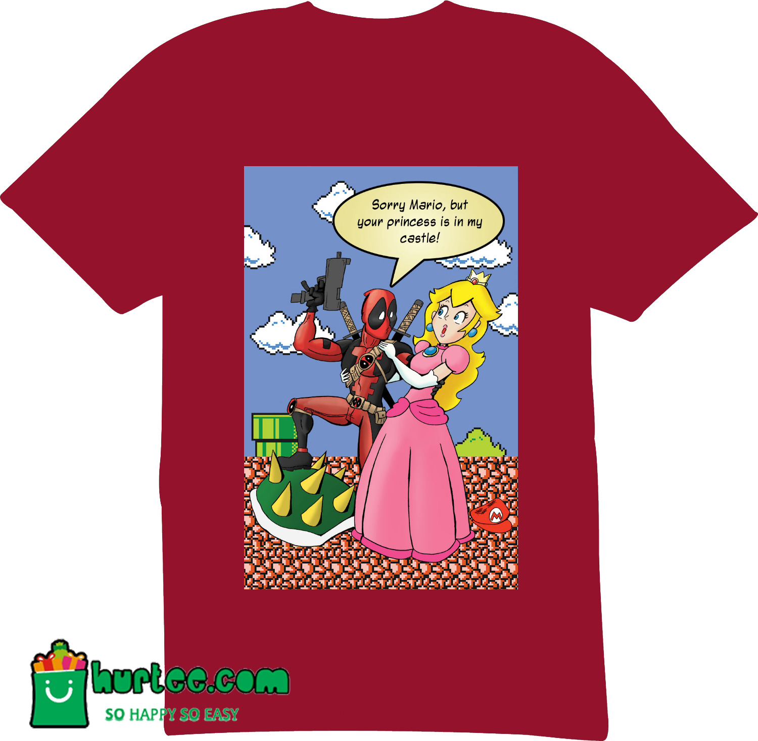 Deadpool & Princess Peach T-Shirt