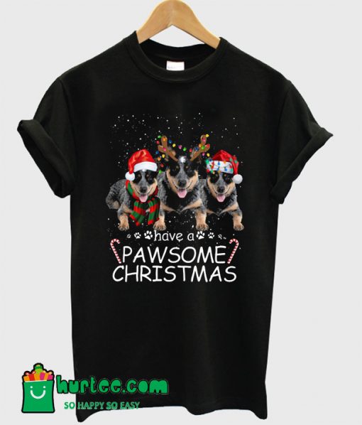 Pawsome Dog Christmas T-Shirt