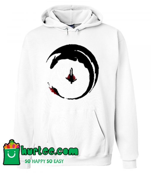Hiccup And Toothless Flying Watercolor Drawing Hoodie