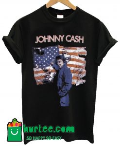 Johnny Cash USA Flag T shirt