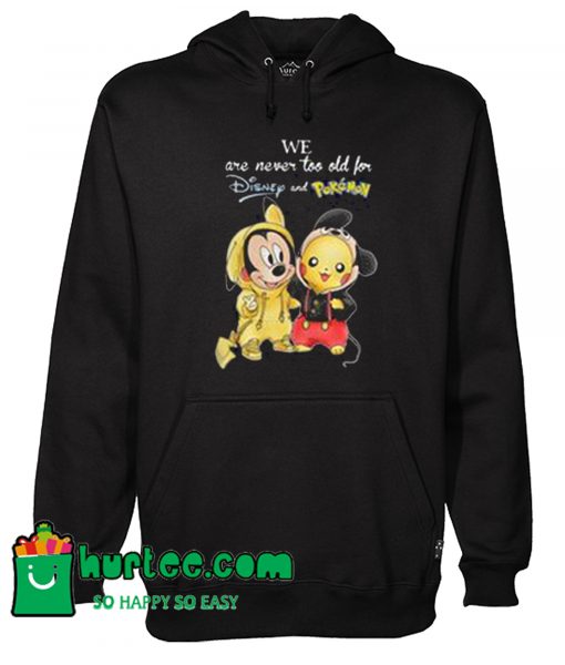 Mickey Mouse And Pikachu Hoodie