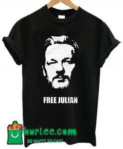 Free Julian Assange Print Wikileaks T shirt