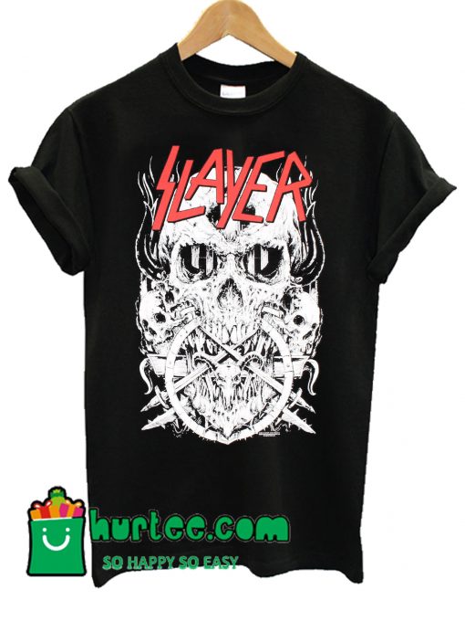 Slayer Skull Tagram Skeleton Death Punk Goth Heavy Metal Music Band T shirt