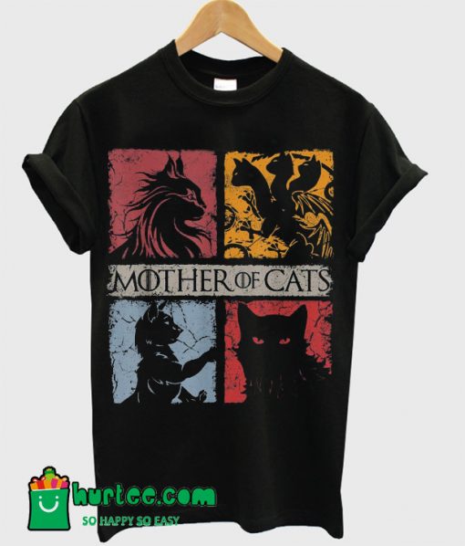 Mother of Cats Shirt - Cat Lovers Cat Mom Gift T Shirt