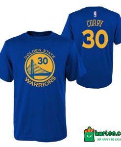 Golden State Warriors Youth NBA Steph Curry Name and Number T-Shirt