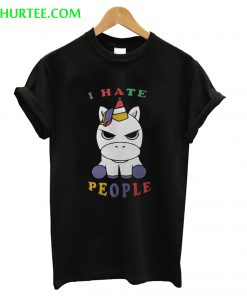Baby Unicorn I Hate People T-Shirt