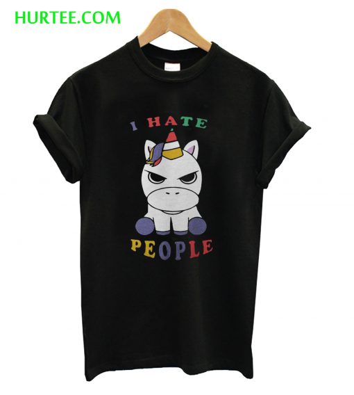 Baby Unicorn I Hate People T-Shirt