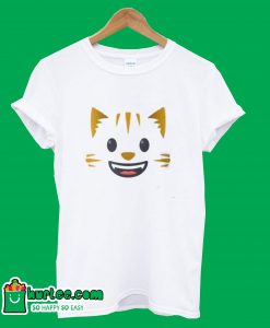 Emoji Cute Grinning Cat T-Shirt