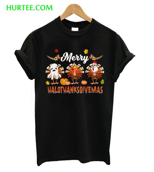 Merry Christmas Halo Thanks Give Mas T-Shirt