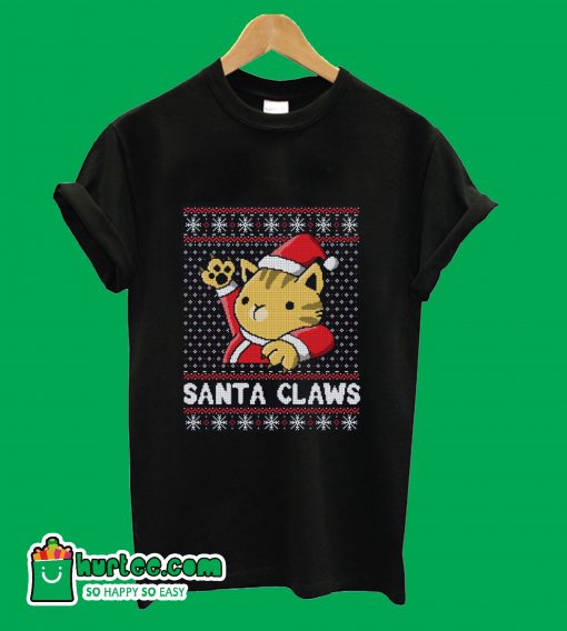 Santa Claws Cat T-Shirt