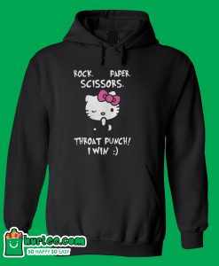 Hello Kitty Rock Paper Scissors Throat Punch i Win T Shirt