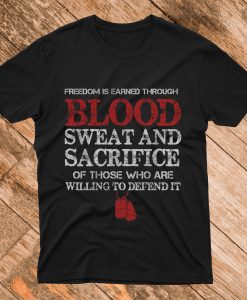 American Solider Blood Sweat And Sacrifice T Shirt