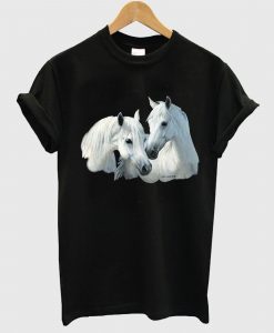Aangepaste Wit Paarden Volwassen’S T Shirt