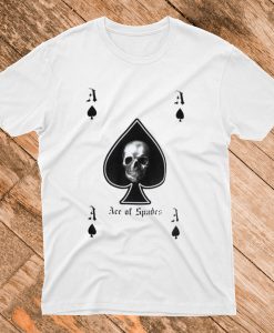 Ace of Spades Mens White T Shirt