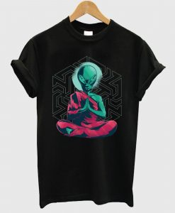 Alien Monk Meditation T Shirt