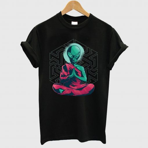 Alien Monk Meditation T Shirt