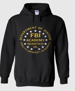 Fbi Academy Quantico Va Department Of Justice Hoodie