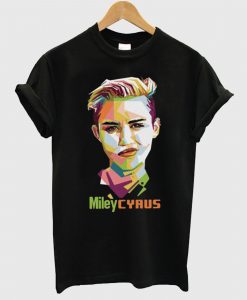 Geometric Celebrity Miley Cyrus T Shirt