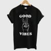 Good Vibes White Peace T Shirt