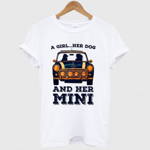 A Girl Her Dog And Her Mini T Shirt