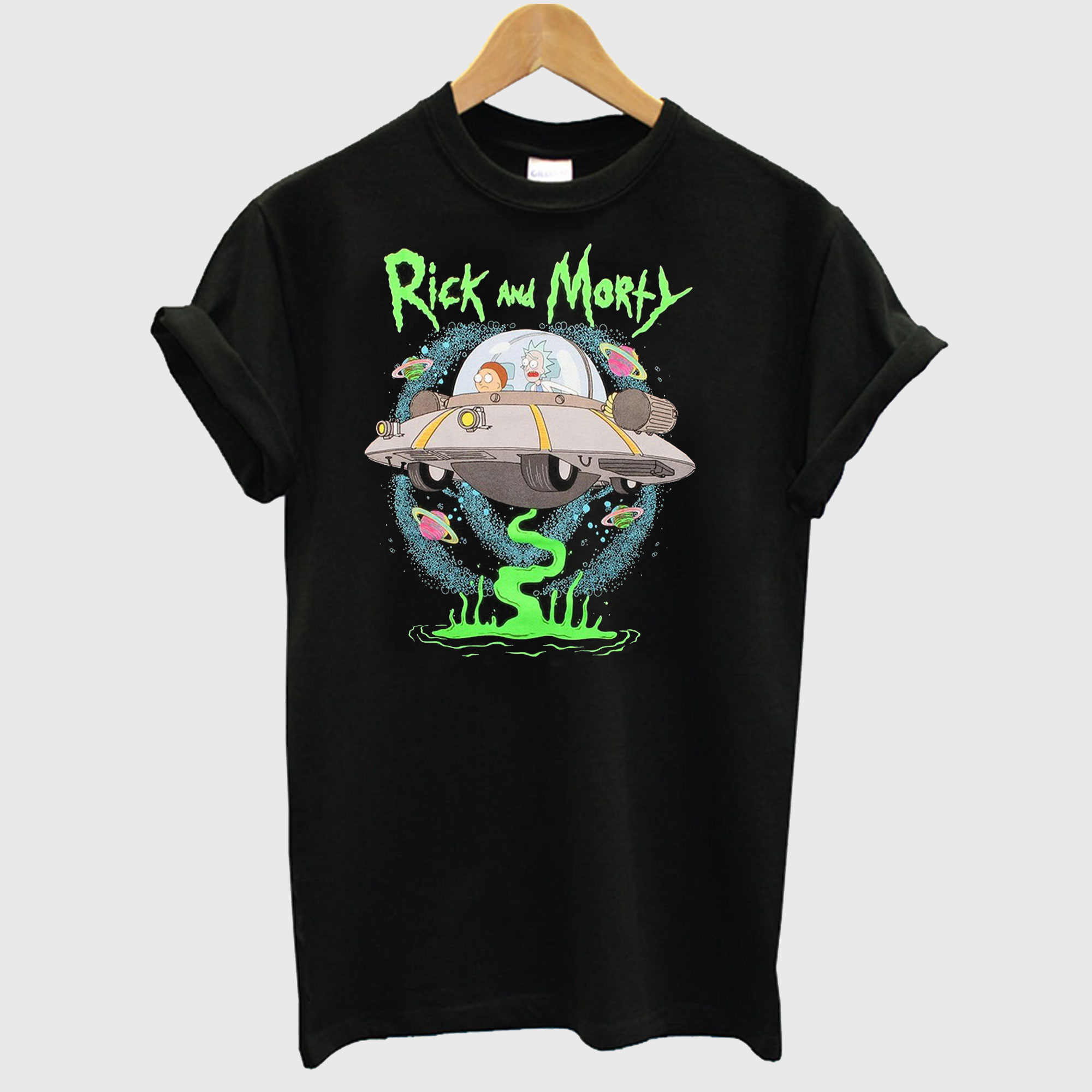 Rick And Morty UFO Big T Shirt