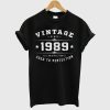 Vintage Since 1989 Birthday 30 Years Old Birthday T Shirt