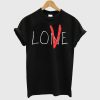 Vlone 'Lone Love' NYC Red on Black T Shirt