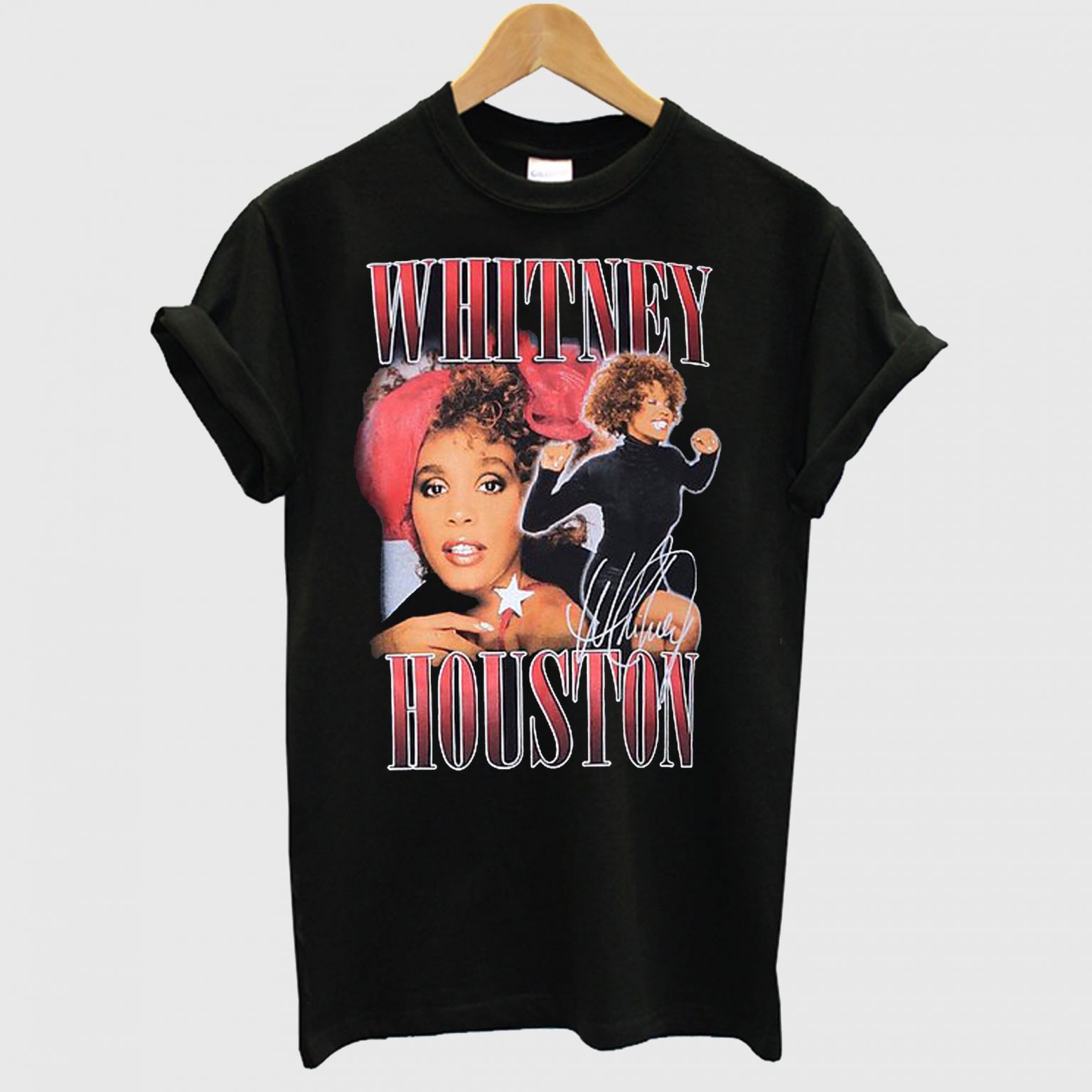 pink whitney houston t shirt