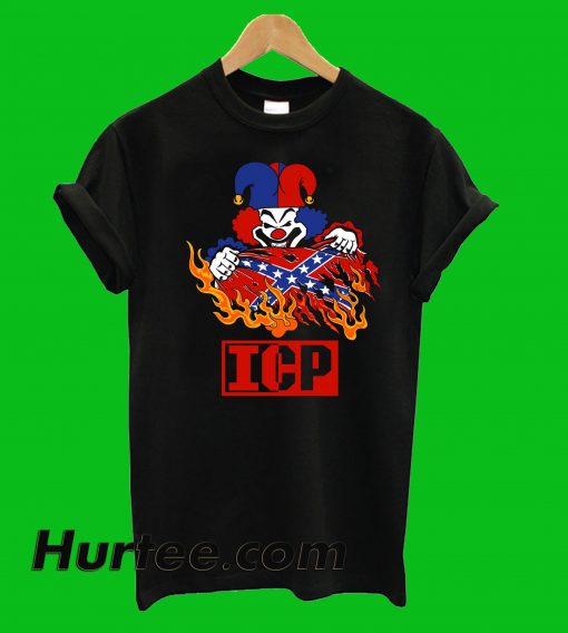 Icp Rebel Flag Fire T-Shirt