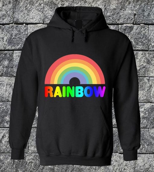 Rainbow Text Hoodie