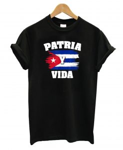 Patri Y Vida flag black T-shirt